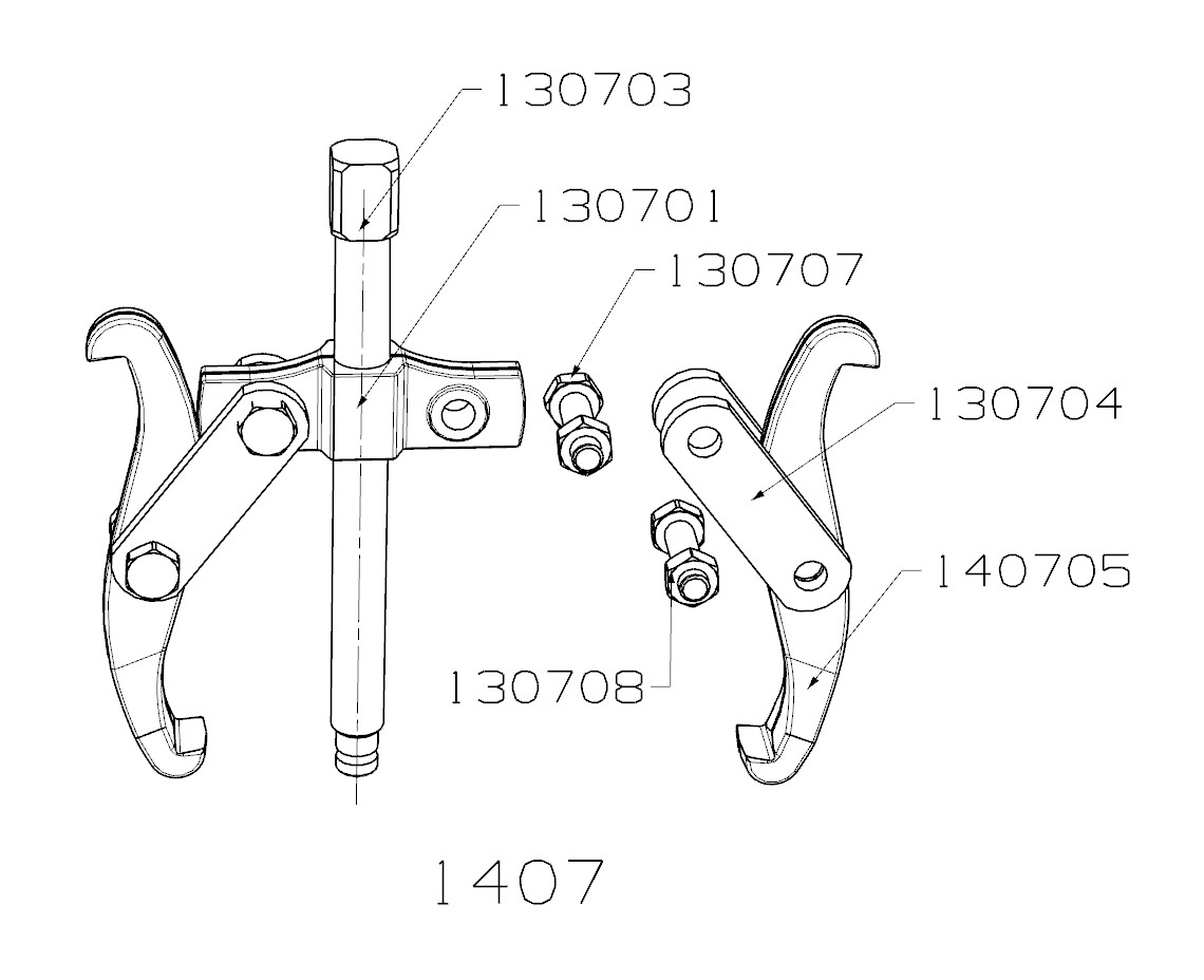 EXTRACTOR REVERSIBLE FORZA SERIE 1400 DE 2 PATAS